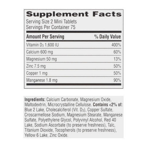 Caltrate, Bone Health Advanced Calcium Supplement Minis, 150 Tablets Caltrate