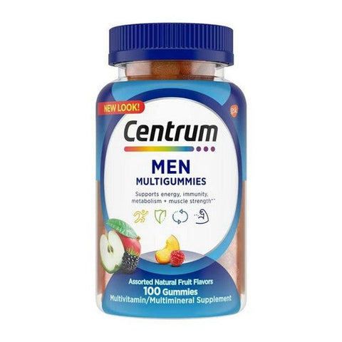 Centrum, Men Multigummies Assorted Natural Fruit, 100 Count Centrum