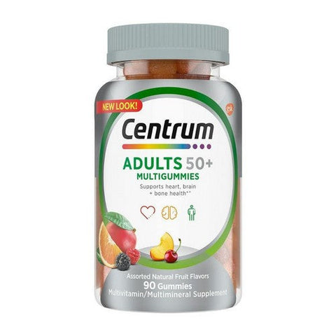 Centrum, Adults 50+ Multigummies Assorted Natural Fruit, 90 Each Centrum