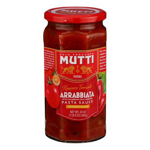 Mutti, Arrabbiata Pasta Sauce With Calabrian Chili Peppers, 24 Oz (Case Of 6) Mutti
