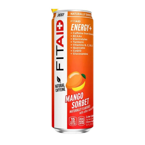 Fitaid Energy Plus Sports Recovery Mango Sorbet 12 Oz(Case Of 12) by Lifeaid Beverage