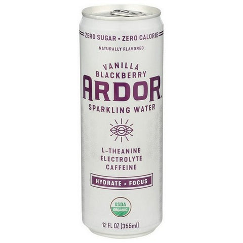 Ardor Organic, Vanilla Blackberry Sparkling Water, 12 Oz(Case Of 12) Ardor Organic