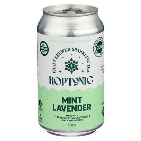 Hoptonic, Mint Lavender Sparkling Tea, 12 Oz(Case of 12) Hoptonic