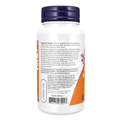 Now Foods, Quercetin with Bromelain, 60 VegCaps Now Foods