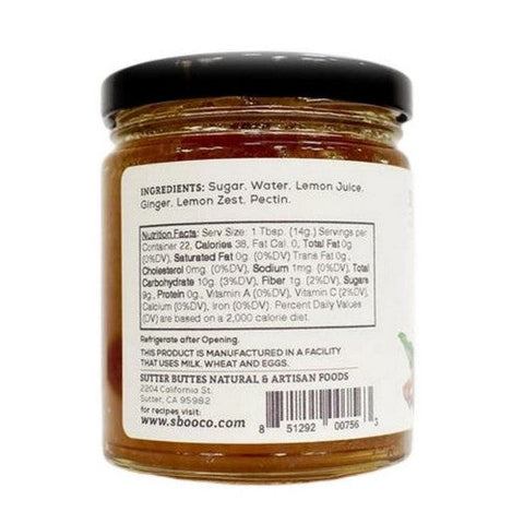 Sutter Buttes, Meyer Lemon Ginger Jam, 11.25 Oz Sutter Buttes