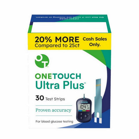 Onetouch, Ultra Plus Test Strips, 30 Count Onetouch