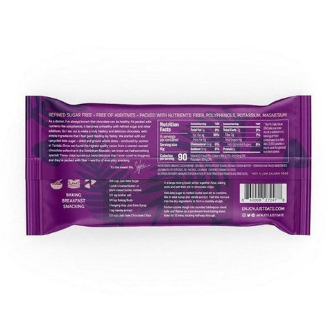 Just Date Syrup, Dark Chocolate Chips, 7 Oz (Case Of 6)