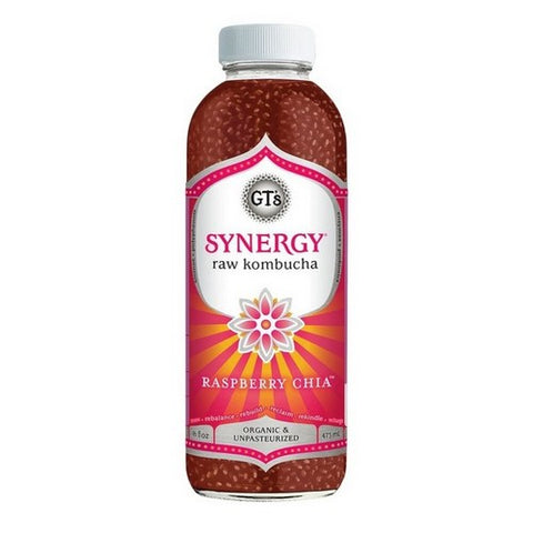 GT's, Enlightened Synergy Raspberry Chia, 16 Oz (Case Of 12) GT's
