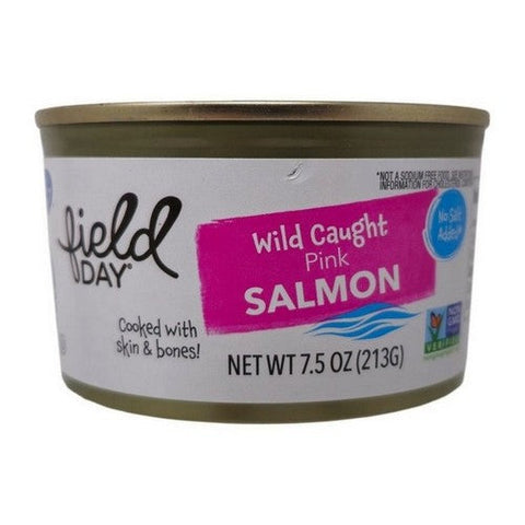 Field Day, Wild Pink Salmon No Salt, 7.5 Oz (Case Of 12)