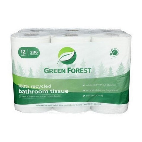 Green Forest, Bath Tissue, 12 Packets (Case Of 4)