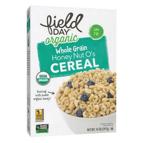 Field Day, Oragnic Whole Grain Honey Nut O's Cereal, 14 Oz (Case Of 14) Field Day