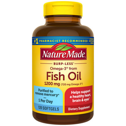 Burp Less Fish Oil 120 Softgels by Nature Made