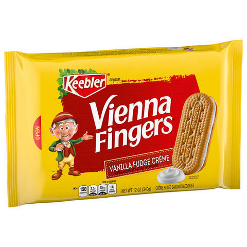 Vienna Fingers Cookies Vanilla Fudge Crème 12 Oz (Case Of 12) by Keebler