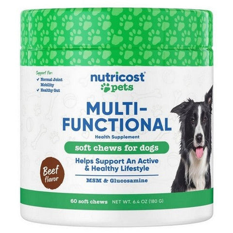 Nutricost, Nutricost Pet Multi-Functional Chews Beef, 60 Chewables Nutricost