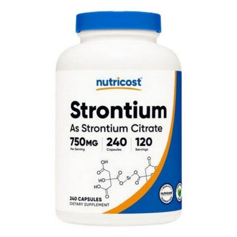 Nutricost, Strontium Capsules, 750 Mg, 240 Count Nutricost