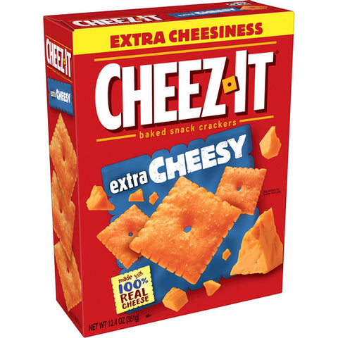Extra Cheesy Baked Snack Crackers 12.4 Oz (Case Of 12) by Cheez-It