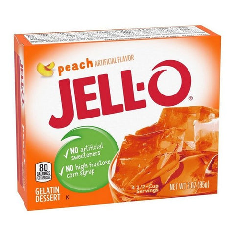 Jello Peach Gelatin Dessert Mix 3 Oz (Case Of 24) by Jell-O