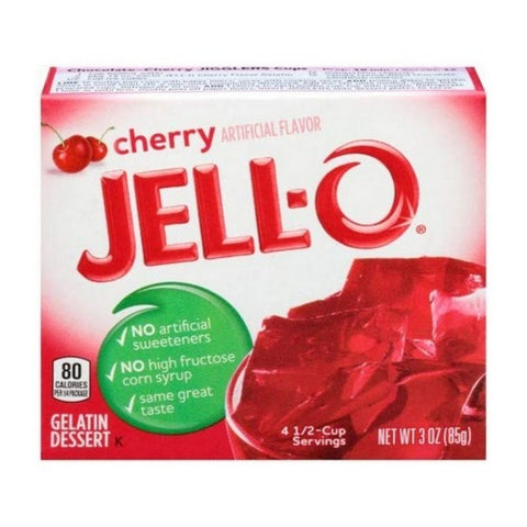 Jello Gelatin Dessert Cherry Mix 3 Oz (Case Of 24) by Jell-O