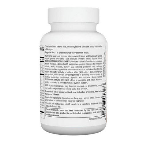 Source Naturals, Mushroom Immune Defense, 30 Tabs Source Naturals