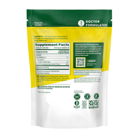 MegaFood, Baby And Me 2 Morning Sickness Nausea Relief Honey Lemon Ginger Flavor, 30 Chews