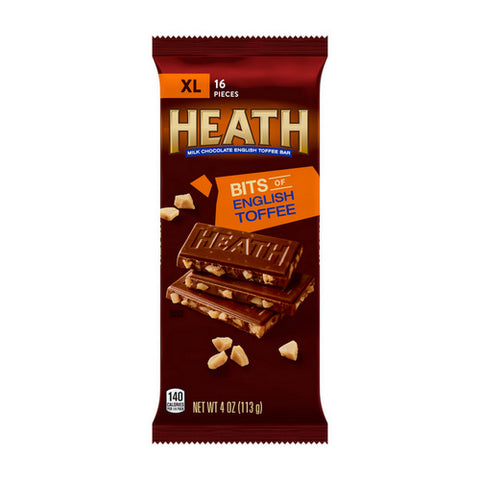 English Milk Chocolate Toffee Bar XL 4 Oz (Case Of 12) by Heath