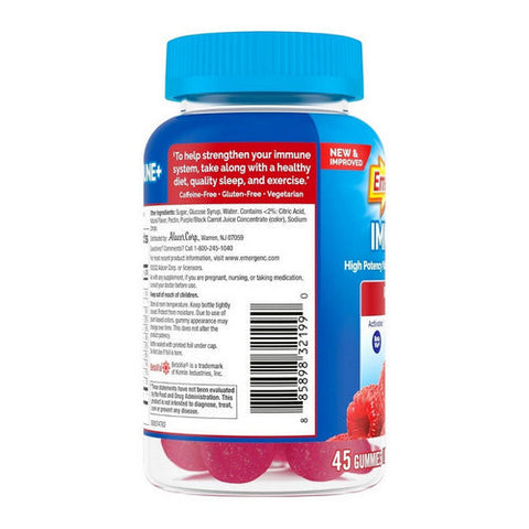 Emergen-C, Immune+ Gummies Raspberry, 45 Gummies Emergen-C