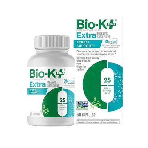 Bio-kPlus, Extra Stress Support Probiotic Supplement, 60 Capsules Bio-kPlus