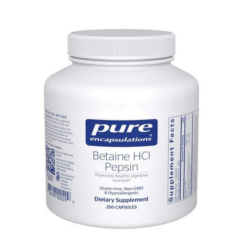 Betaine HCL Pepsin 250 Caps by Pure Encapsulations