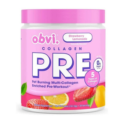 Pre Workout And Collagen Strawberry Lemonade 5.68 Oz by Obvi