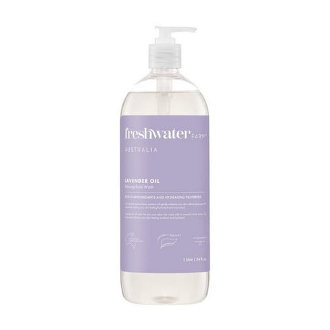 Body Wash Relaxing Lavender Oil 34 Oz by Freshwater Farm