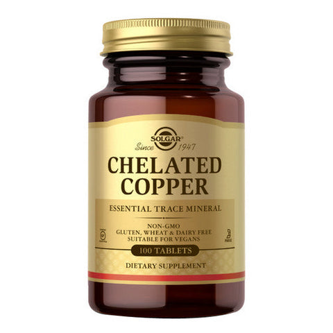 Solgar, Chelated Copper Tablets, 100 Tabs