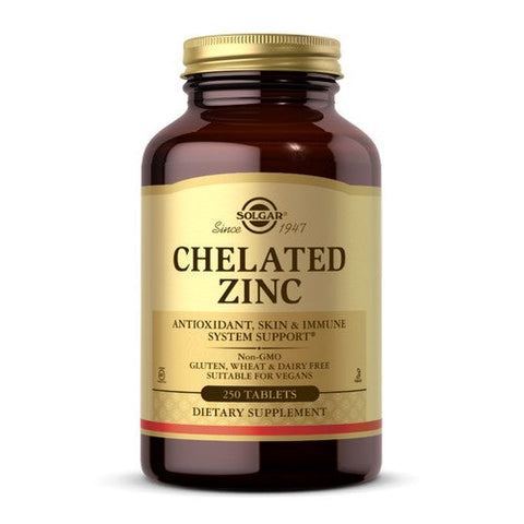 Solgar, Chelated Zinc Tablets, 250 Tabs