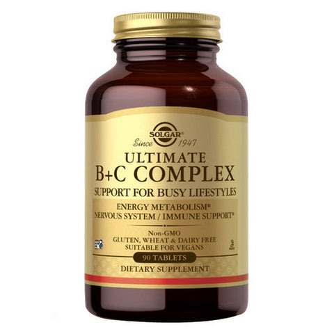 Solgar, Ultimate B+C Complex Stress Formula Tablets, 90 Tabs
