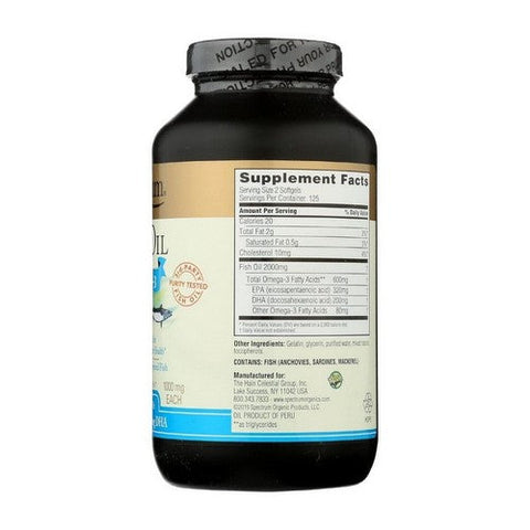 Spectrum Essentials, Fish Oil Omega-3, 1000 Mg, 250 Softgels Spectrum Essentials
