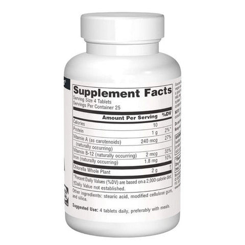 Source Naturals, Chlorella, 500 MG, 100 Tabs