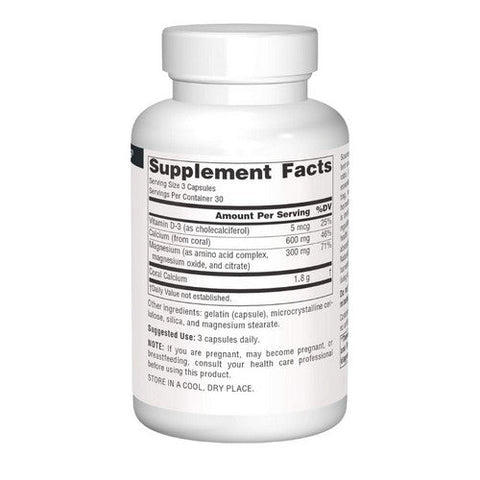 Source Naturals, Coral Calcium, W/magnesium Capsules 90 Caps Source Naturals