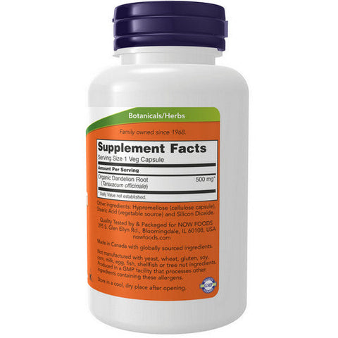 Now Foods, Dandelion Root, 500 Mg, 100 Veg Caps Now Foods