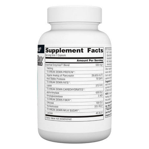 Source Naturals, Essential Enzymes, 500 mg, 120 Caps