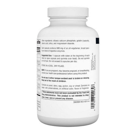 Source Naturals, Daily Essential Enzymes, 500 Mg, 240 Caps Source Naturals