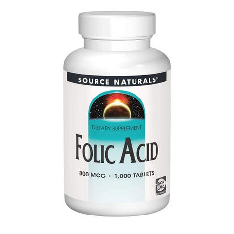 Source Naturals, Folic Acid, 800 mcg, 1000 Tabs Source Naturals