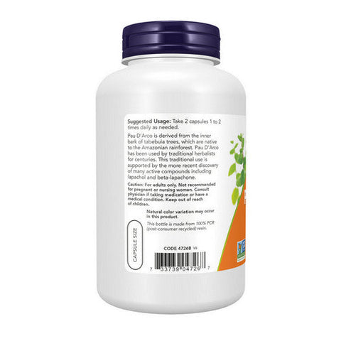 Now Foods, Pau D' Arco, 500 mg, 250 Caps Now Foods