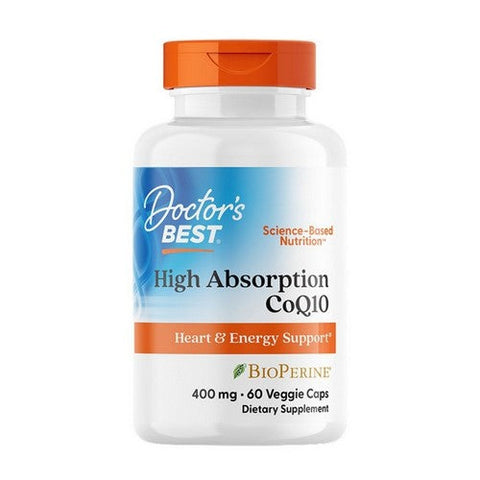 Doctors Best, High Absorption CoQ10 With BioPerine, 400 mg, 60 Veggie Caps Doctors Best