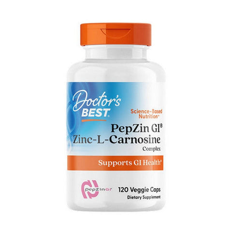Doctors Best, PepZin GI Zinc-L-Carnosine Complex, 16 mg, 120 Veggie Caps Doctors Best