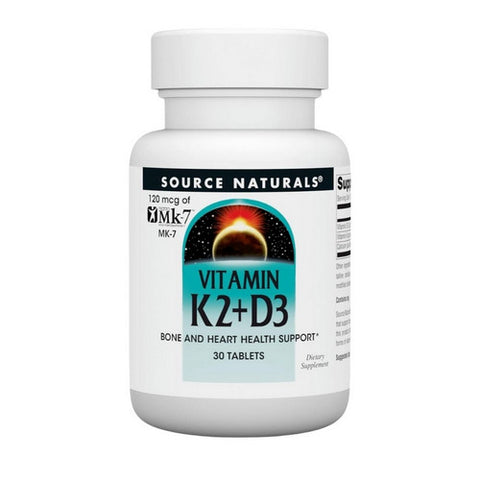 Source Naturals, Vitamin K2 Plus D3, 1000 Mcg, 30 Tabs Source Naturals