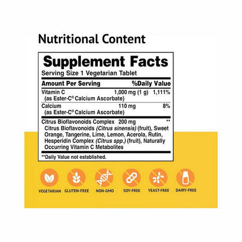 American Health, Ester-C With Citrus Bioflavonoids, 1000 mg, 180 Veg Tabs American Health