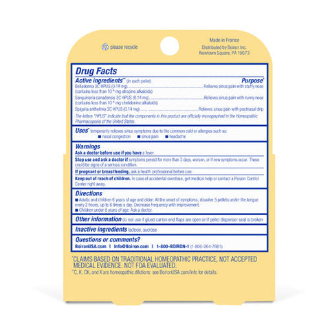 Boiron, SinusCalm Meltaway Pellets 2 MDT, 2 tubes Boiron