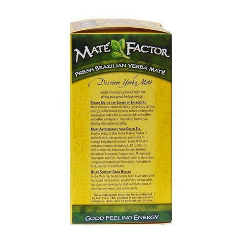The Mate Factor, Organic Yerba Mate Tea Lemon Ginger, 20 Bags The Mate Factor