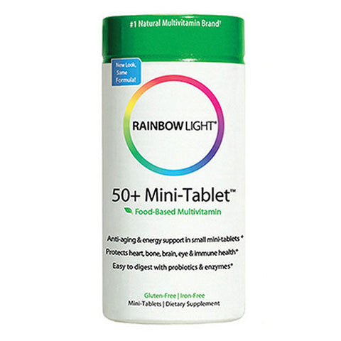Rainbow Light, 50+ Mini-Tablet Food-Based Multivitamin, 180 Tabs Rainbow Light