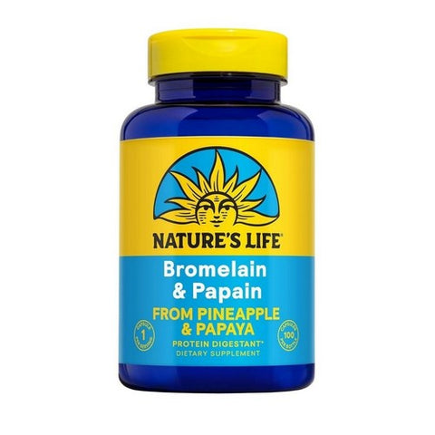 Nature's Life, Bromelain And Papain, 250/250 mg, 100 Veg Caps Nature's Life
