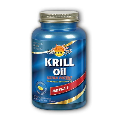 Krill Oil Lemon Flavor 90 softgels by Nature's Life